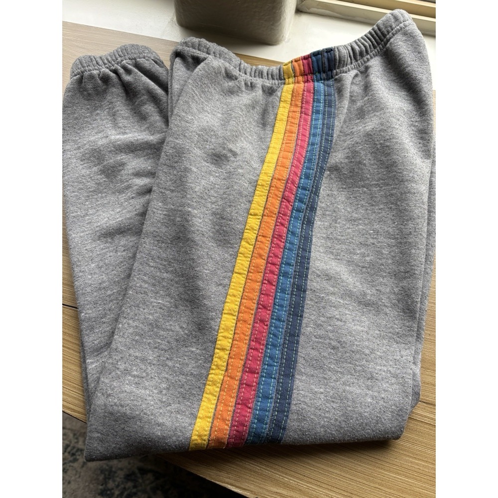 Aviator Nation 5 Stripe Sweatpants Large Fits More Like Medium Made In CA USA